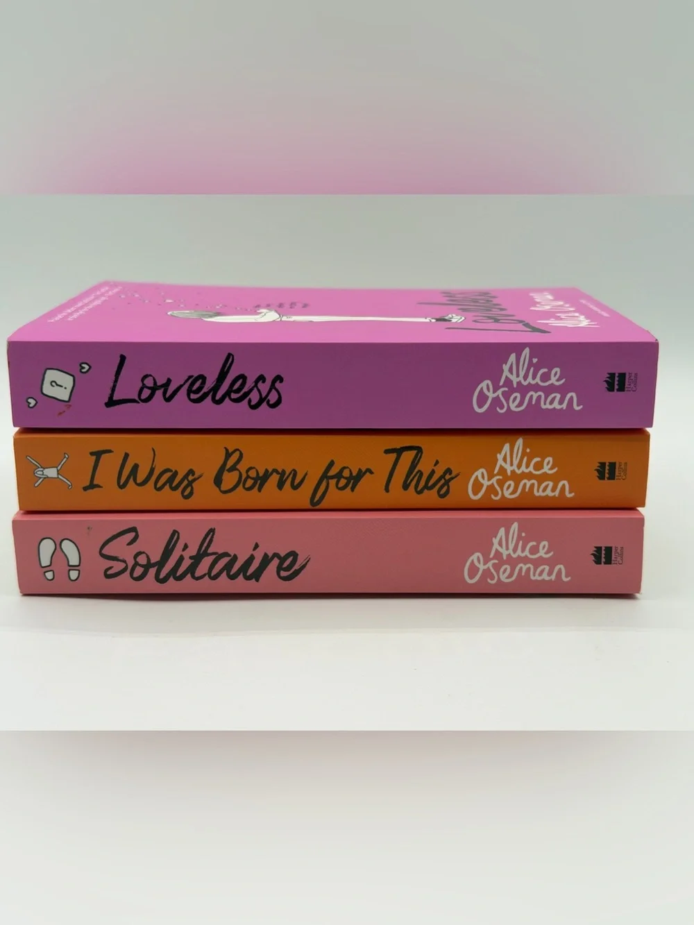 Lot of 3 Alice Oseman Paperback Set Solitaire/Loveless/I was Born This